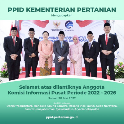Pengambilan Sumpah Jabatan Pengangkatan Anggota Komisi Informasi Pusat Periode 2022-2026
